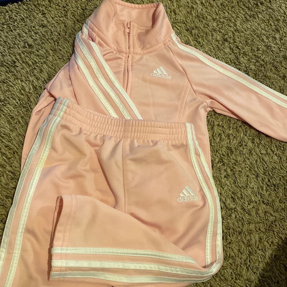 Pink Adidas Toddler Tracksuit